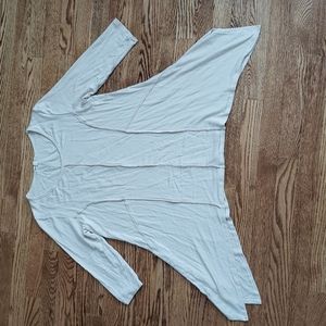 (L) Indigo Thread Co. Soft Rayon Blend ¾ Sleeve Top Cottagecore Neutral Comfy